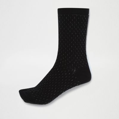 Black pintuck socks